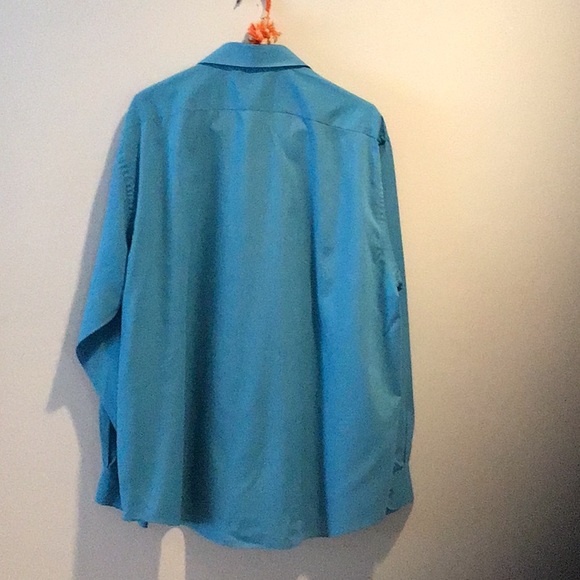 Armando Men’s Long Sleeve Aqua Button Down Shirt Neck 17 1/2 Sleeve 34/35 - Picture 3 of 3